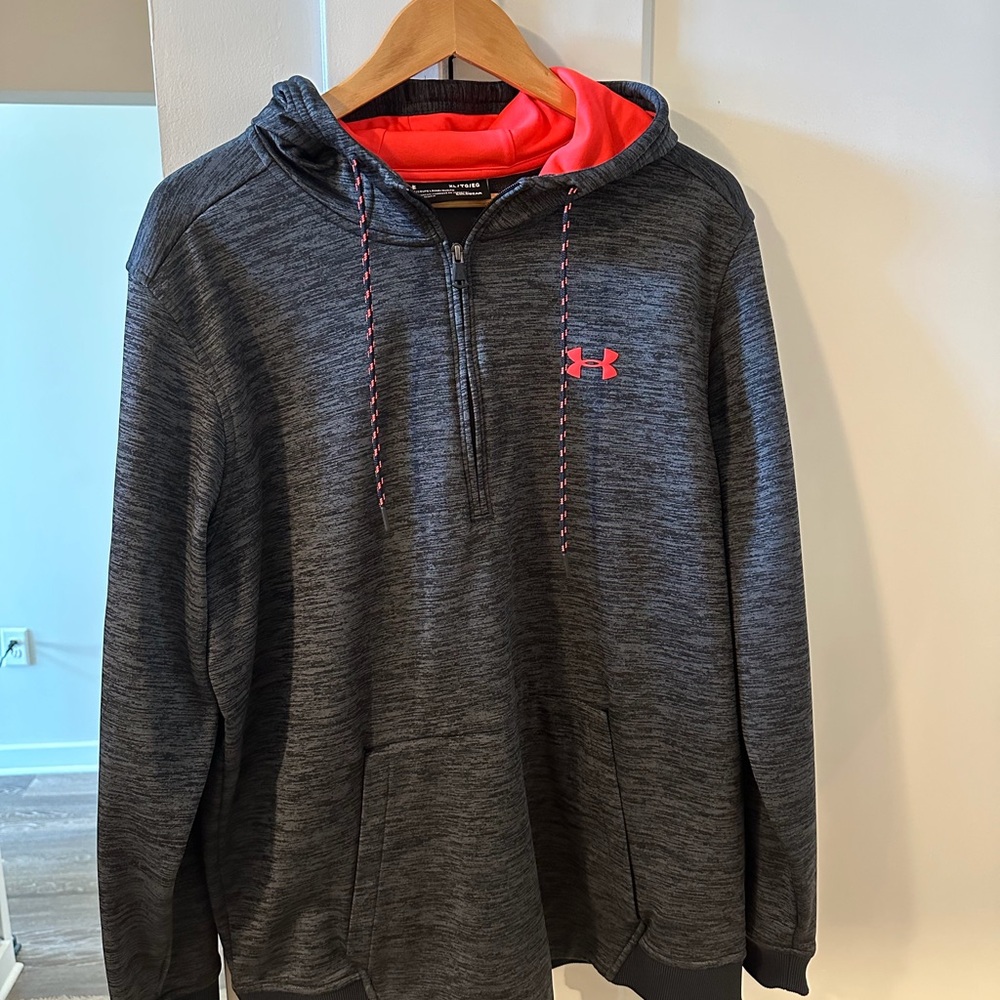 Under Armour Red and Black ColdGear Hoodie